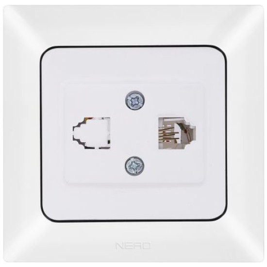 Телефонна розетка NE-AD ARAS 93-110-11-1 біла