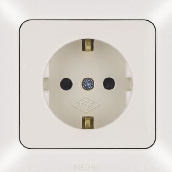 Розетка NE-AD ARAS 93-111-08-E з з/к та шторками кремова