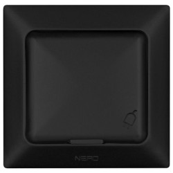 Розетка NE-AD ARAS 93-124-09 з з/к та кришкою чорна