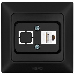 Комп'ютерна розетка NE-AD ARAS 93-124-21-D1 CAT5E чорна