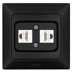 Комп'ютерна розетка NE-AD ARAS 93-124-21-D2 2 CAT5E чорна