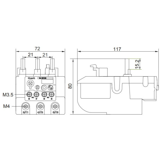 Теплове реле NOARK Ex9R100 3Р 65A (101383)