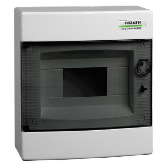 Настінний модульний щиток NOARK PNS 8T прозорі дверцята 8м IP40 (101497)