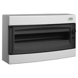 Настінний модульний щиток NOARK PNS 1x24T прозорі дверцята 24м IP40 (113298)