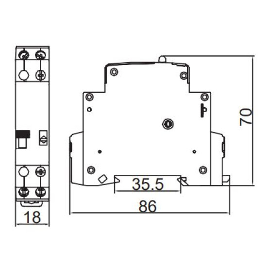 Імпульсне реле NOARK Ex9JU-16/2P 16А 220В AC (110263)