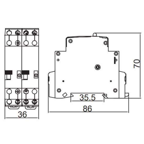 Імпульсне реле NOARK Ex9JU-16/3P 16А 220В AC (110266)