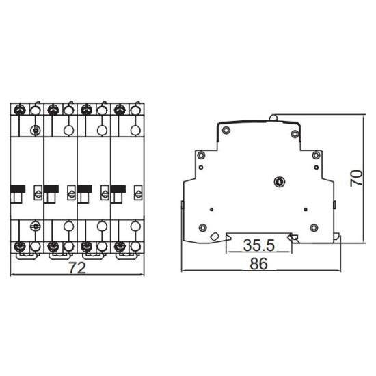 Імпульсне реле NOARK Ex9JU-32/4P 32А 230В AC (110281)