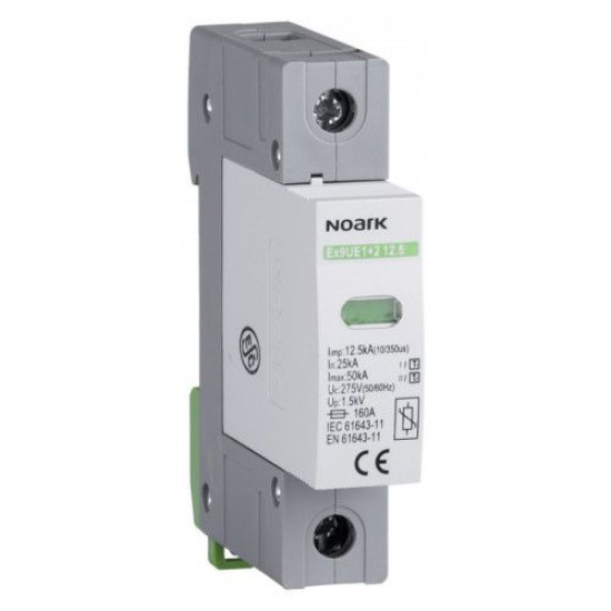 ПЗІП NOARK Ex9UE1+2 R 1+2 (B+C) 50кА 275В AC 1P з додатковим контактом (103333)