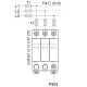 ПЗІП NOARK Ex9UE1+2 R 1+2 (B+C) 50кА 275В AC 3P з додатковим контактом (103339)