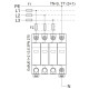 ПЗІП NOARK Ex9UE1+2 R 1+2 (B+C) 50кА 275В AC 3P+N з додатковим контактом (103341)