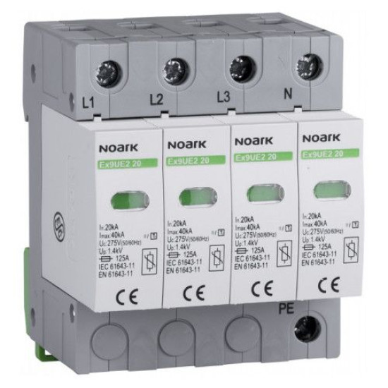 ПЗІП NOARK Ex9UE2 20R 2 (C) 40кА 440В AC 4P з додатковим контактом (103370)