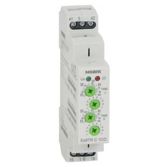 Циклічне реле часу NOARK Ex9TR C 1CO 1CO 12-240В AC/DC (111729)