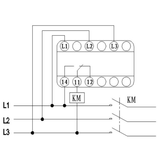 Реле контролю обриву фаз NOARK Ex9JP-3 AC400V (110233)