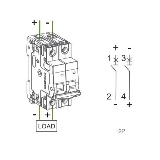 Автоматичний вимикач NOARK Ex9BN 1PN C2 2А 6кА C 1P+N (100106)
