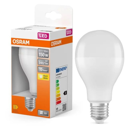 Лампа світлодіодна Osram LED CL A150 19Вт/827 230VFR E27 6х1