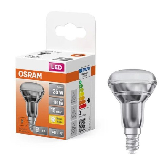 Світлодіодна лампа Osram LED R39 25 36 1,5Вт/827 E14 6х1