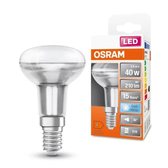 Світлодіодна лампа Osram LED R50 40 2,6Вт/840 GL E14 6х1