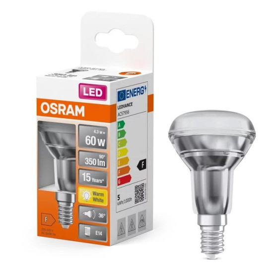 Світлодіодна лампа Osram LED R50 60 4,3Вт/827 GL E14 6х1