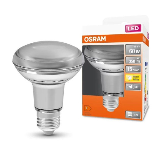 Світлодіодна лампа Osram LED R80 60 4,3Вт/827 GL E27 6х1
