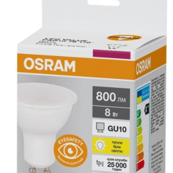 Світлодіодна лампа Osram LED PAR16 75 8Вт/830 GU10 10х1 UA