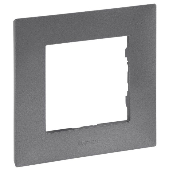Рамка 1-постова Legrand Niloe Step сталь (863491)