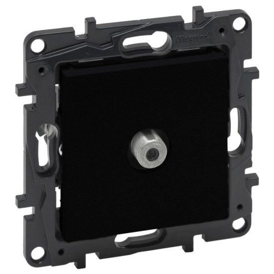 TV розетка Legrand Niloe Step тип F зірка чорна (863575)