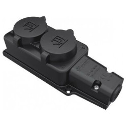 Подвійна колодка Bemis BK1-1402-3612 1х16А каучукова IP54 (6.1.92744)