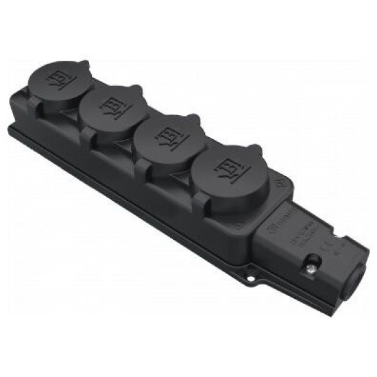 Четверна колодка Bemis BK1-1402-3614 1х16А каучукова IP54 (6.1.92742)