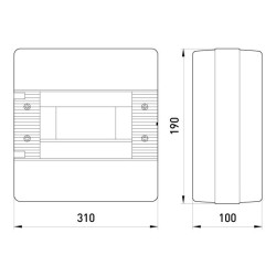 Вбудованний пластиковий корпус E.Next e.plbox.pro.w.72b.black 72м чорний IP40 (CP12972B)