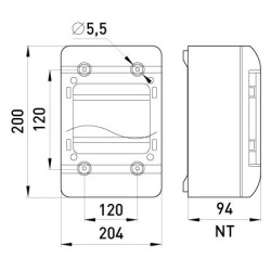 Навісний пластиковий корпус E.Next NT 9-модульний IP40 (6662-109)