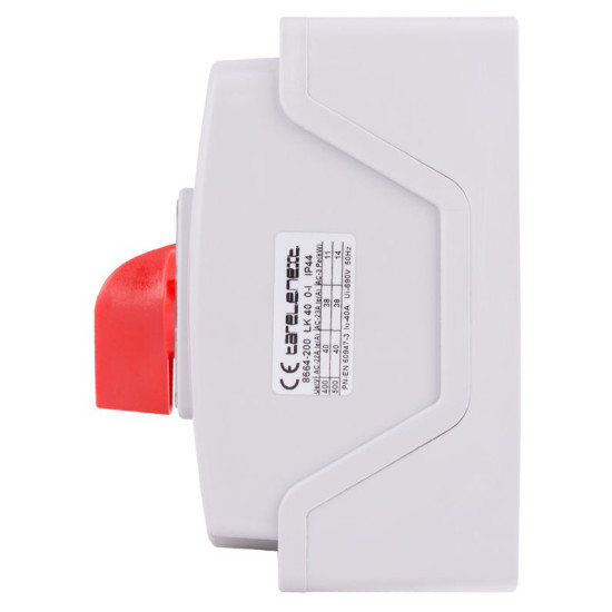 Корпусний пакетний перемикач E.Next LK40/2.211-ОВ/45 3p 0-1 40А IP44 (8614-200)