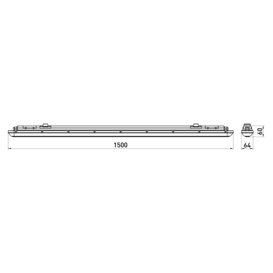 Пиловологозахищений світильник E.Next e.LED.cpw.stand.48.6500 48Вт 6500К 1500мм IP65 (l0810013)