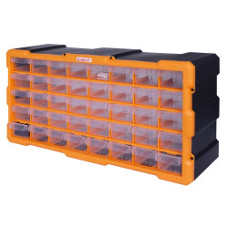 Пластиковий органайзер E.Next e.toolbox.pro.23 22" 40-секційний 497х157х250мм (t011023)