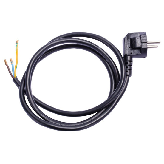 Вилка зі шнуром E.Next e.wire.plug.black.1,5 3х1,5 1,2м чорний (l020014)