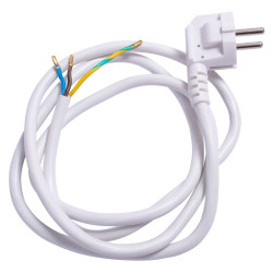 Вилка зі шнуром E.Next e.wire.plug.white.0,75 3х0,75 1,2м білий (l020011)