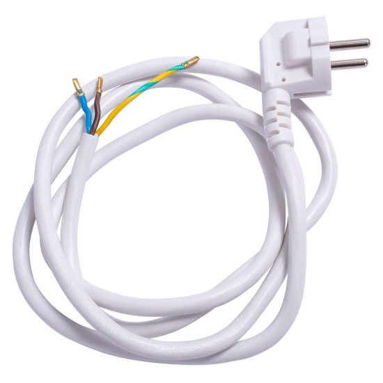 Вилка зі шнуром E.Next e.wire.plug.white.0,75 3х0,75 1,2м білий (l020011)