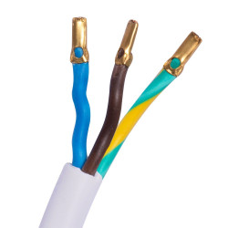 Вилка зі шнуром E.Next e.wire.plug.white.1,5 3х1,5 1,2м білий (l020013)