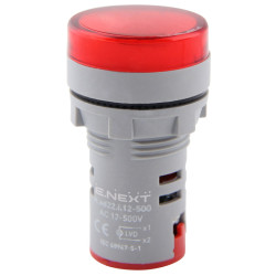 Індикатор напруги E.Next e.ad22.i.12-500.red Ø22мм АС червона (s009034)