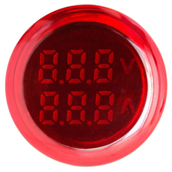 Індикатор напруги і струму E.Next e.ad22.va Ø22мм 50-500В 5-100 А (s009039)