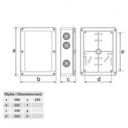 Термопластикова коробка Bemis BB2-0621-0063 ABS 120x225x140 IP44 з прозорою кришкою (5.1.1.113823)