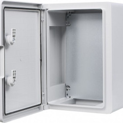 Ударостійкий корпус з АБС-пластику Аско-Укрем UBox 250x350x150мм (непрозорі дверцята)