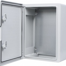 Ударостійкий корпус з АБС-пластику Аско-Укрем UBox 300x400x170мм (непрозорі дверцята)