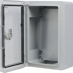 Ударостійкий корпус з АБС-пластику Аско-Укрем UBox 200x300x130мм (прозорі дверцята)