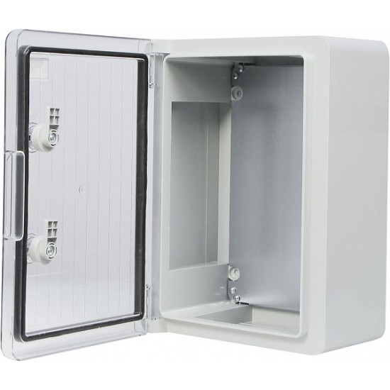 Ударостійкий корпус з АБС-пластику Аско-Укрем UBox 250x350x150мм (прозорі дверцята)