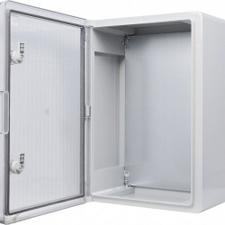 Ударостійкий корпус з АБС-пластику Аско-Укрем UBox 350x500x190мм (прозорі дверцята)