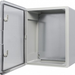 Ударостійкий корпус з АБС-пластику Аско-Укрем UBox 400x500x180мм (прозорі дверцята)