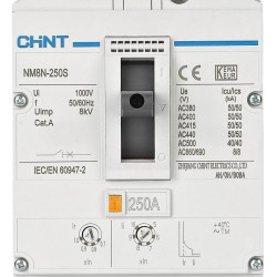Автоматичний вимикач в литому корпусі Chint NM8NDC-250Q TM 160 3P DC750В