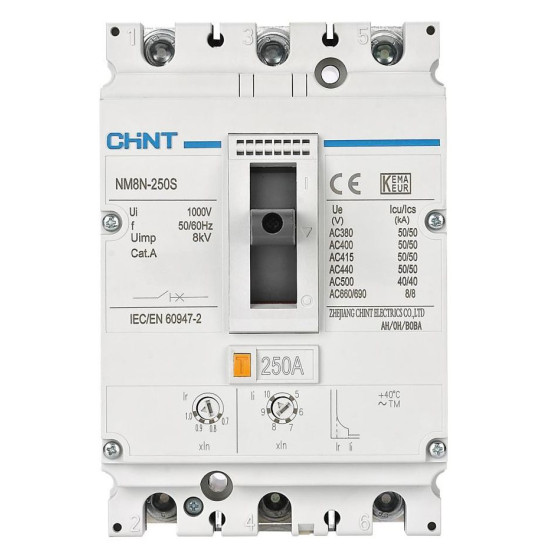 Автоматичний вимикач в литому корпусі Chint NM8NDC-250Q TM 160 3P DC750В