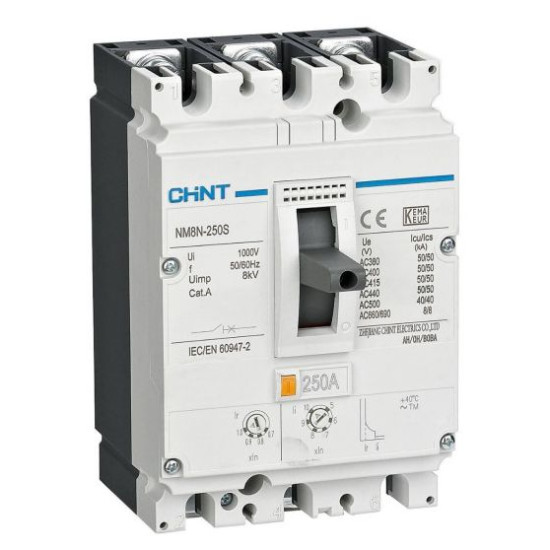 Корпусний автоматичний вимикач Chint NM8N-250S TM 225 3P