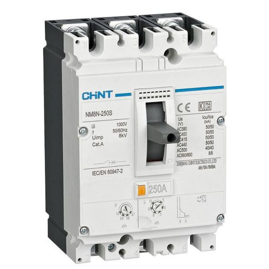 Корпусний автоматичний вимикач Chint NM8N-250S TM 160 3P